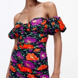 ZARA FLORAL PRINT DRESS